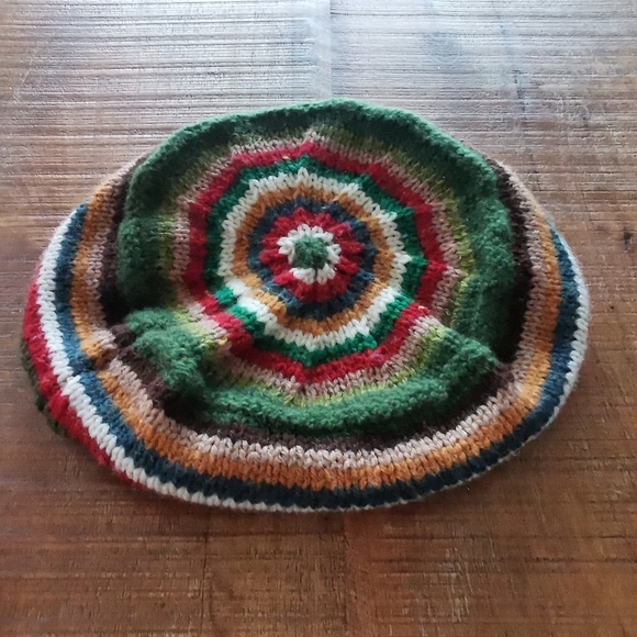Accessories - Multi Color Hand Knit Beret